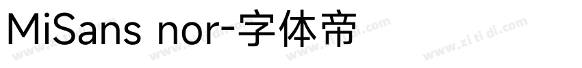 MiSans nor字体转换
